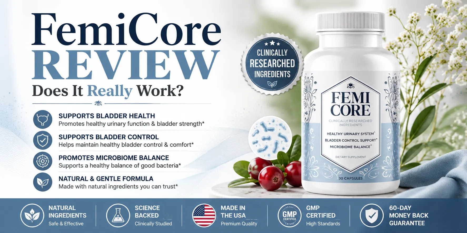 FemiCore women's bladder health supplement review